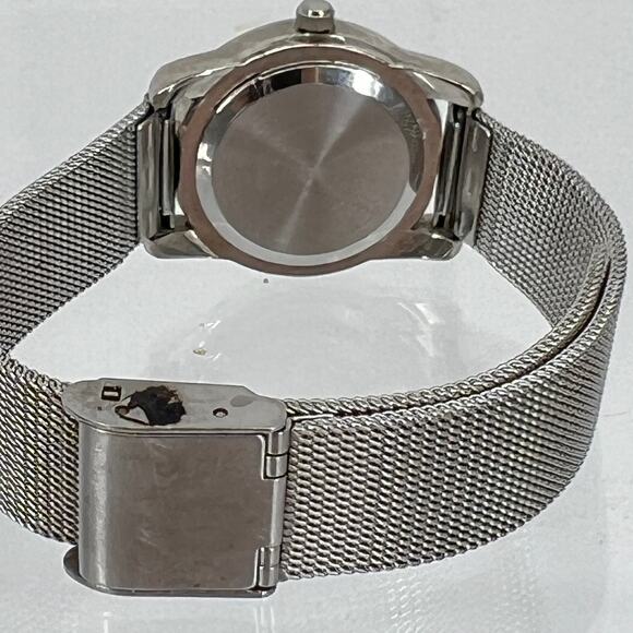 Vintage Shannons Silver Quartz Mesh Adjustable Band Works New Battery - Picture 4 of 6